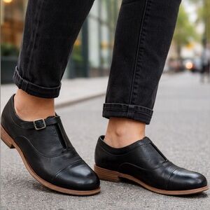 Kirk Ease Nisedq black leather oxfords size 7.5